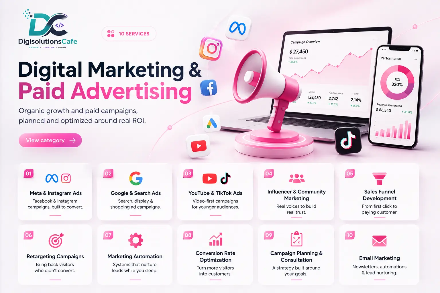 Digital marketing and paid advertising work